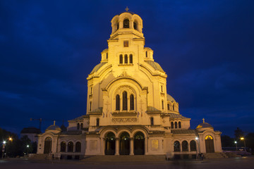 Fototapeta na wymiar Alexander Nevski Cathedral in capital of Bulgaria Sofia