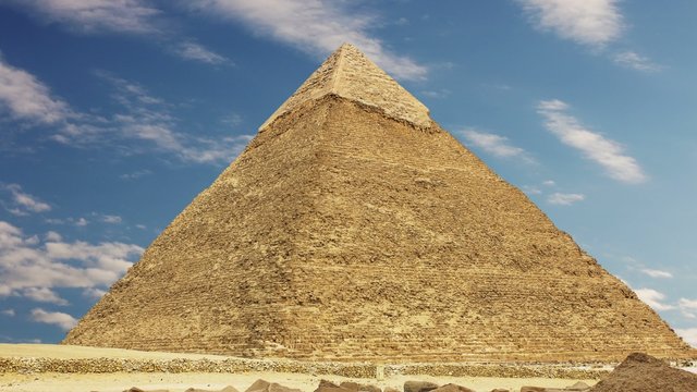 Pyramid of Khufu. Zoom. Cairo. Egypt.