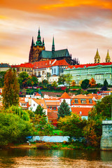 Naklejka premium Old Prague cityscape overview