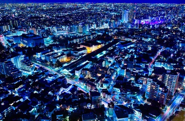 Fotobehang 東京の住宅街の夜景 © 7maru