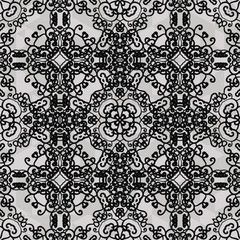 Monochrome ornament. Seamless stylized ornamental background of