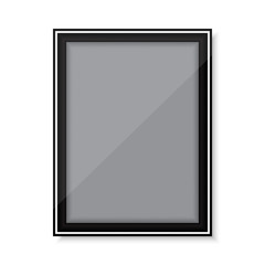 Vector of picture frame on isolated white background