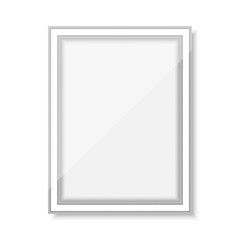 Vector of picture frame on isolated white background
