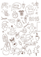 Set of New Year Doodles