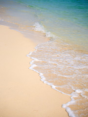 Sand beach and wave