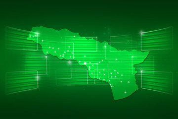Obraz premium abkhazia Map World map News Communication green