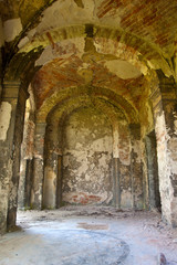 Interior of a ruined building