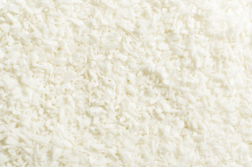 Shredded coconut shavings abstract texture background