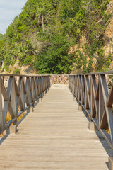 Obraz premium Wooden bridge around larn island ,Pattaya Thailand