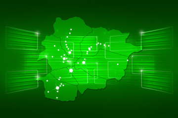andorra Map World map News Communication green