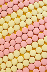 Many macarons arrange, use for web background.