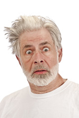 Frightened Or Surprised Older Man