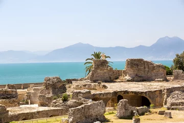 Türaufkleber historische alte Ruinen von Karthago in Tunesien © lester120