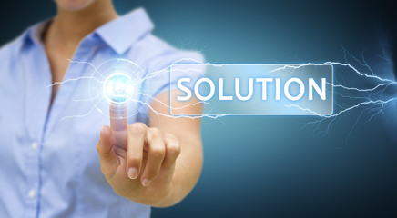Businesswoman solution concept