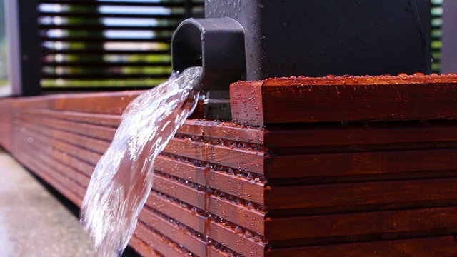 Water running out from an outfall