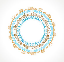 Tribal Bohemian Mandala background with round ornament pattern