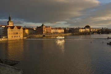 Prague old town and Vltava river