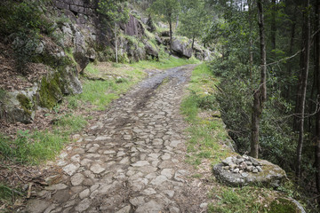a pedestrian path through the mountain