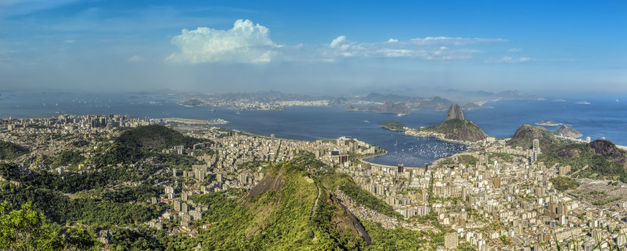 Beautiful day panorama of Rio de Janeiro, Brazil