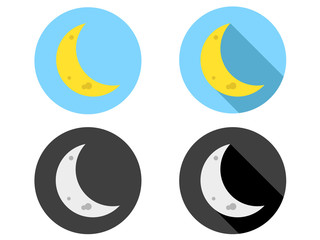 Naklejka premium Moon Icons