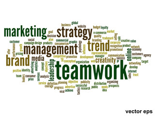 Vector conceptual business word cloud