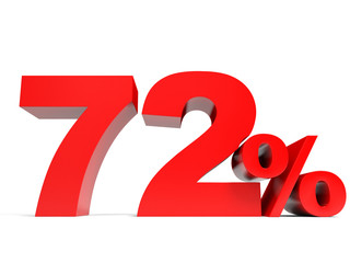 Red seventy two percent off. Discount 72%.