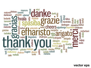 Conceptual thank you word cloud