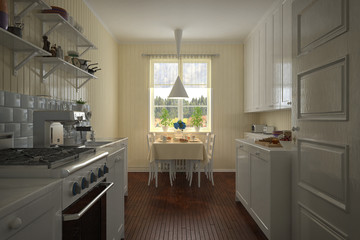3D - Vintage Kitchen - Shot 1