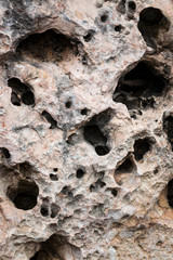 stone with holes