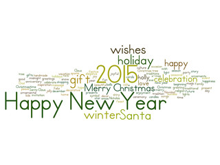 Conceptual Happy New Year word cloud