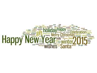Conceptual Happy New Year word cloud