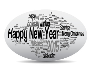 Conceptual Happy New Year word cloud