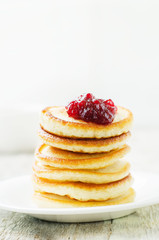 pancakes with berry jam