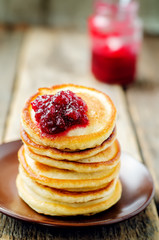 pancakes with berry jam