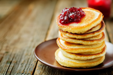 pancakes with berry jam