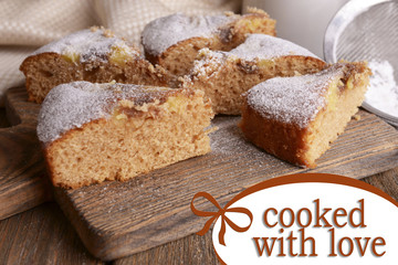 Pieces of delicious cake