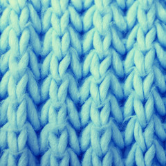 Blue wool knitted background