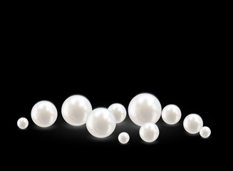 Beautiful realistic pearl illustration vector