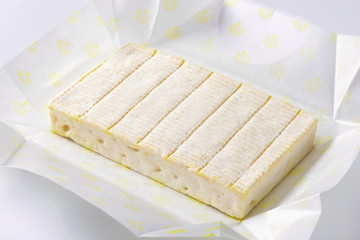 Soft cheese with thin white rind