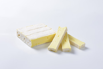 Soft cheese with thin white rind