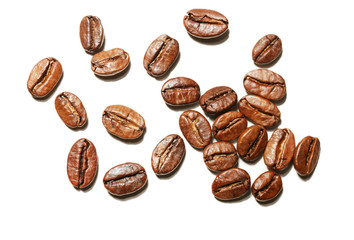 Coffee beans, isolated on white