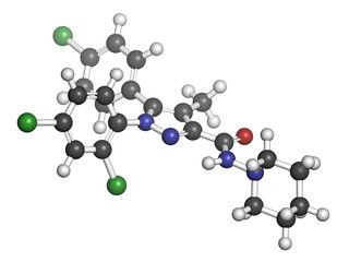 Rimonabant obesity drug molecule (withdrawn). 