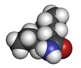 Valpromide seizures drug molecule (antiepileptic agent). 