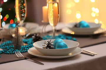Beautiful Christmas table setting