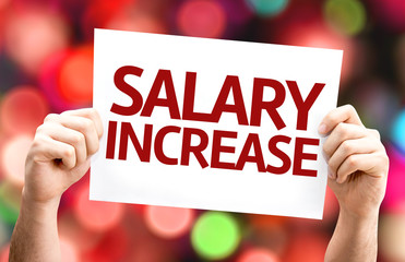 Salary Increase card with colorful background