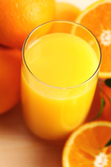 Freshly squeezed orange juice, close-up