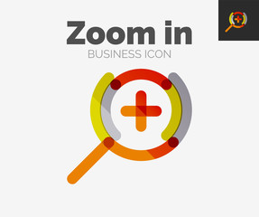 Minimal line design logo, zoom icon