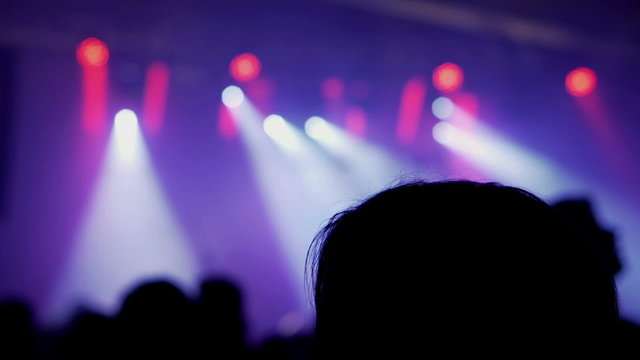 Young people waiting for concert and talking