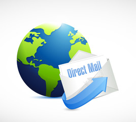 direct mail globe illustration design