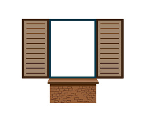 illustration open  windows classic isolate